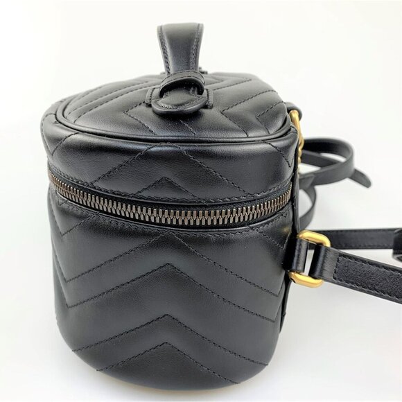 NWT Gucci MINI GG Marmont Backpack In Black main image 7